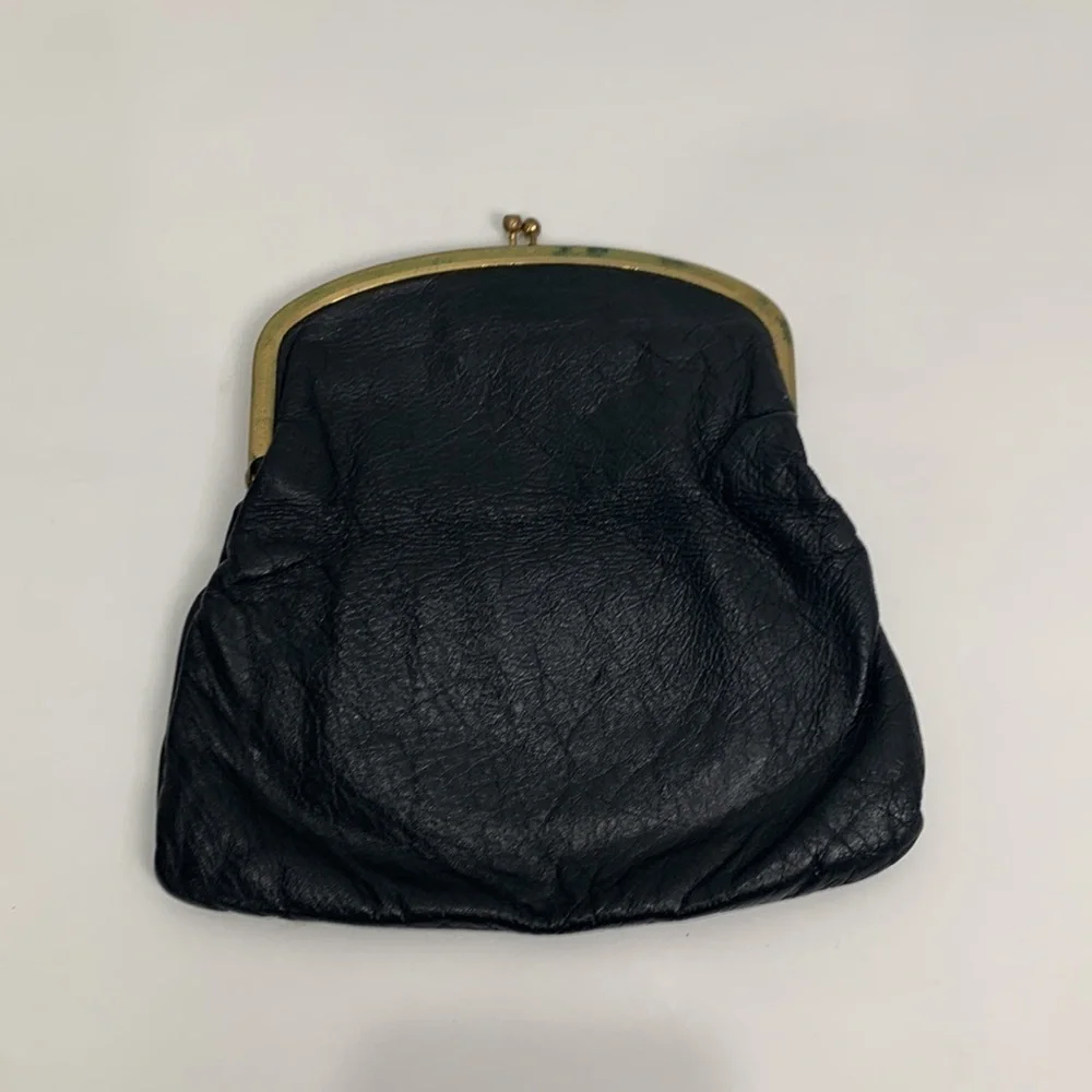 Vintage Black Kiss-Lock Clutch Wallet